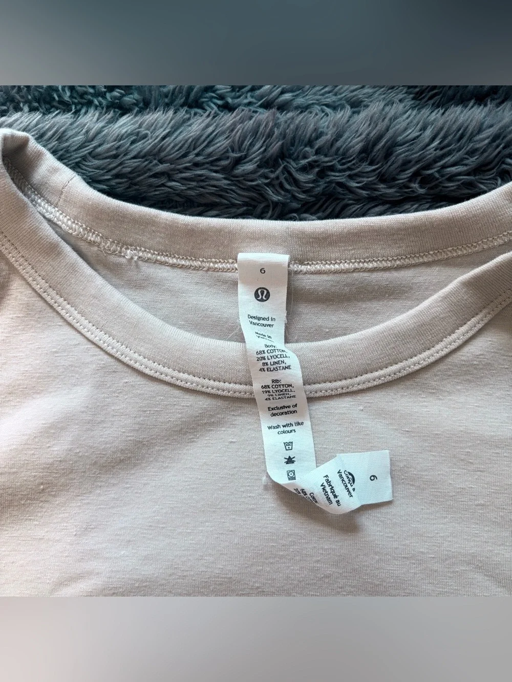 Lululemon Classic-Fit Cotton-Blend Long Sleeve Shirt Natural Ivory